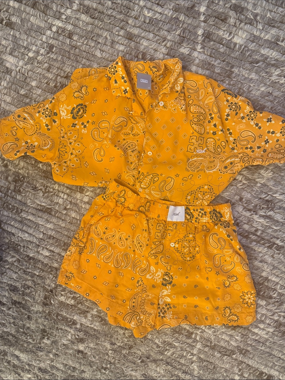 Kith Orange Bandana Print Two-Piece Set